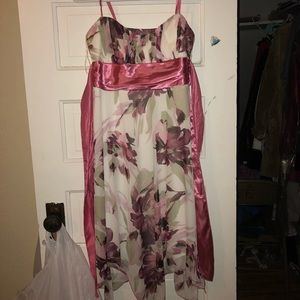 Pink floral design dress